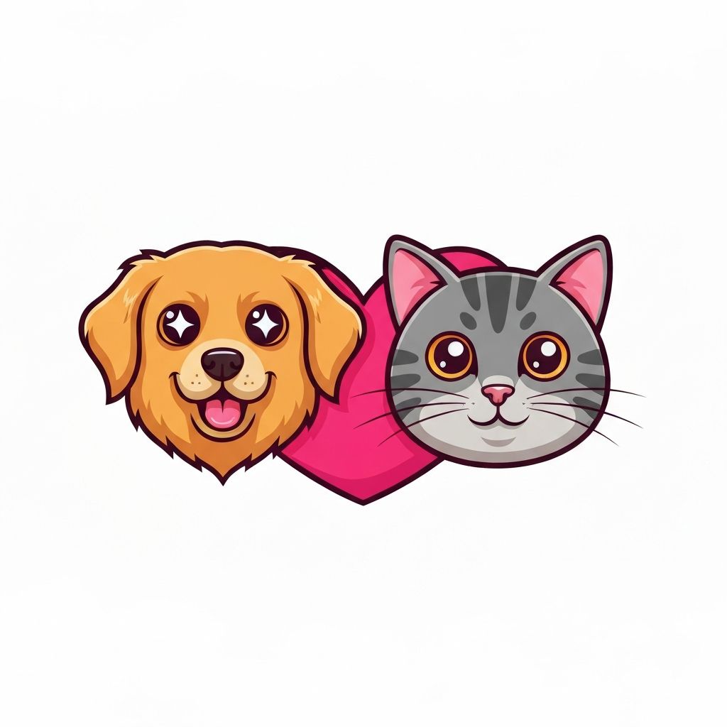 PetGeniusLab Logo - Dog and Cat